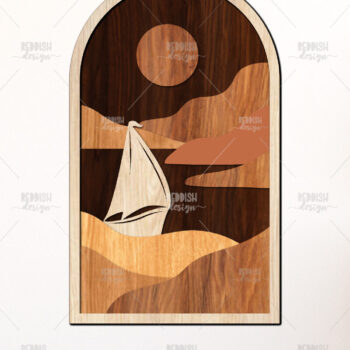 Intra απο ξύλο plywood 3mm-4mm πάχος - Greek Landscapes 3D Layered Laser Cut Δίασταση 40x50 cm INTRAFABR-125136193 - Image 3