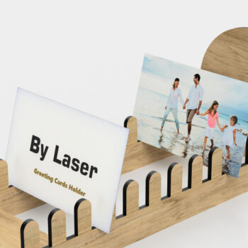 Intra απο ξύλο plywood 3mm-4mm πάχος - Βάση προβολής ευχετήριων καρτών Laser Cut Fi Δίασταση 10x15 cm INTRAFABR-108551494 - Image 2