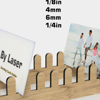 Intra απο ξύλο plywood 3mm-4mm πάχος - Βάση προβολής ευχετήριων καρτών Laser Cut Fi Δίασταση 10x15 cm INTRAFABR-108551494 - Image 3