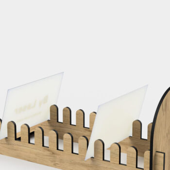 Intra απο ξύλο plywood 3mm-4mm πάχος - Βάση προβολής ευχετήριων καρτών Laser Cut Fi Δίασταση 10x15 cm INTRAFABR-108551494 - Image 4