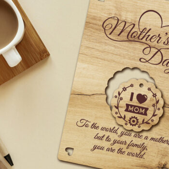 Intra απο ξύλο plywood 3mm-4mm πάχος - Πακέτο ευχετήριων καρτών Δίασταση 4x6 cm INTRAFABR-121052504 - Image 2