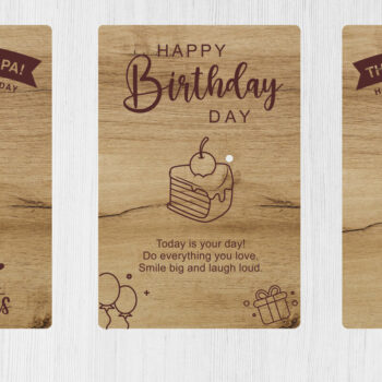 Intra απο ξύλο plywood 3mm-4mm πάχος - Πακέτο ευχετήριων καρτών Δίασταση 4x6 cm INTRAFABR-121052504 - Image 3