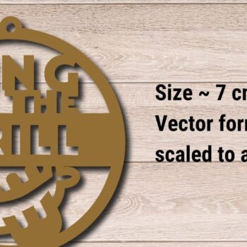 Intra απο ξύλο plywood 3mm-4mm πάχος - Μπρελόκ ψησταριάς, BBQ Laser Cut File  Δίασταση 4x4 cm INTRAFABR-95103025 - Image 2