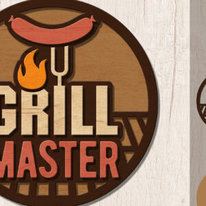 Intra απο ξύλο plywood 3mm-4mm πάχος - Grill Master Laser Cut Sign, Multilayer Δίασταση 30x20 cm INTRAFABR-13425283
