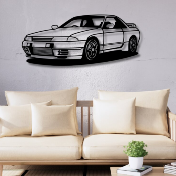 Intra απο ξύλο plywood 3mm-4mm πάχος - GTR R32 Laser Cut Car Silhouette Dxf  Δίασταση 20x20 cm INTRAFABR-113661592 - Image 1