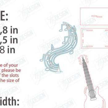 Intra απο ξύλο plywood 3mm-4mm πάχος - Βραβείο Guitar Trophy Laser Cut Bundle Δίασταση 20x20 cm INTRAFABR-114807278 - Image 2
