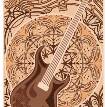 Intra απο ξύλο plywood 3mm-4mm πάχος - Σχέδιο κοπής με στρώματα κιθάρας για δώρο Δίασταση 15x22 cm INTRAFABR-30292774 - Image 8