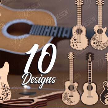 Intra απο ξύλο plywood 3mm-4mm πάχος - Πακέτο θήκης κιθάρας | Pick Box | CNC Δίασταση 20x20 cm INTRAFABR-112699224 - Image 1