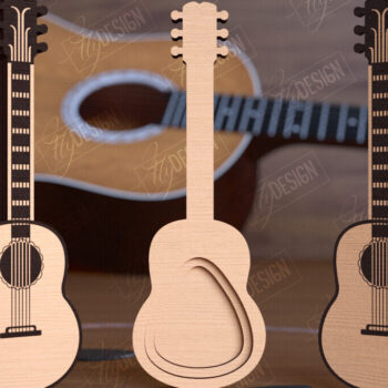 Intra απο ξύλο plywood 3mm-4mm πάχος - Πακέτο θήκης κιθάρας | Pick Box | CNC Δίασταση 20x20 cm INTRAFABR-112699224 - Image 3