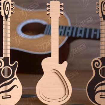 Intra απο ξύλο plywood 3mm-4mm πάχος - Πακέτο θήκης κιθάρας | Pick Box | CNC Δίασταση 20x20 cm INTRAFABR-112699224 - Image 4