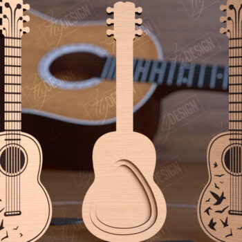 Intra απο ξύλο plywood 3mm-4mm πάχος - Πακέτο θήκης κιθάρας | Pick Box | CNC Δίασταση 20x20 cm INTRAFABR-112699224 - Image 7