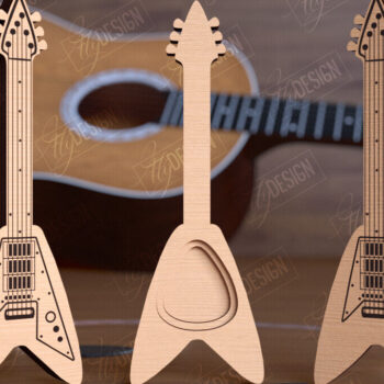 Intra απο ξύλο plywood 3mm-4mm πάχος - Θήκη επιλογής κιθάρας | Pick Box | Ιδέα δώρου Δίασταση 20x20 cm INTRAFABR-112698988 - Image 1