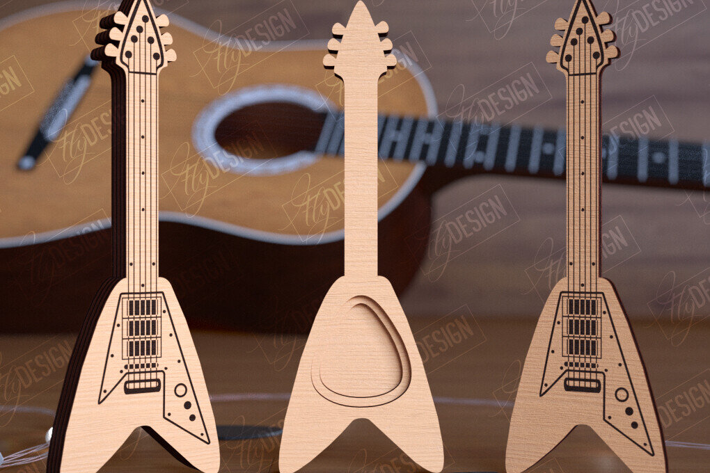 Intra απο ξύλο plywood 3mm-4mm πάχος - Θήκη επιλογής κιθάρας | Pick Box | Ιδέα δώρου Δίασταση 20x20 cm INTRAFABR-112698988