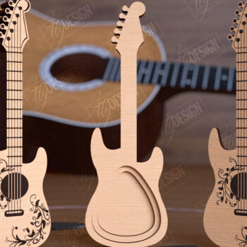 Intra απο ξύλο plywood 3mm-4mm πάχος - Θήκη επιλογής κιθάρας | Pick Box | Ιδέα δώρου Δίασταση 20x20 cm INTRAFABR-112698767 - Image 1