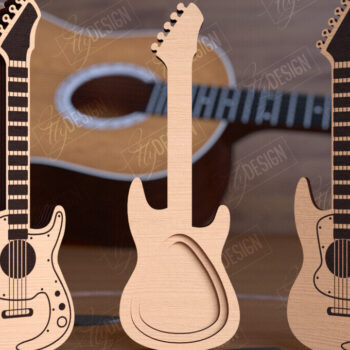 Intra απο ξύλο plywood 3mm-4mm πάχος - Θήκη επιλογής κιθάρας | Pick Box | Ιδέα δώρου Δίασταση 20x20 cm INTRAFABR-112698805 - Image 1