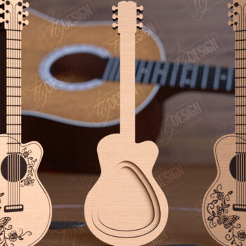 Intra απο ξύλο plywood 3mm-4mm πάχος - Θήκη επιλογής κιθάρας | Pick Box | Ιδέα δώρου Δίασταση 20x20 cm INTRAFABR-112698830 - Image 1