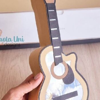 Intra απο ξύλο plywood 3mm-4mm πάχος - Κουτί σε σχήμα κιθάρας Δίασταση 15x15 cm INTRAFABR-98569608 - Image 4