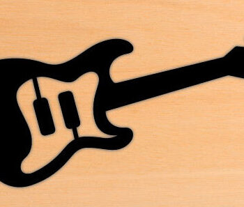 Intra απο ξύλο plywood 3mm-4mm πάχος - Κιθάρες Μουσική Ξύλινη Τέχνη τοίχου Δίασταση 40x50 cm INTRAFABR-70872815 - Image 1