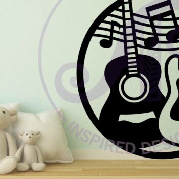 Intra απο ξύλο plywood 3mm-4mm πάχος - Guitars Wall Art Sign, Δίασταση 40x50 cm INTRAFABR-111943358 - Image 2