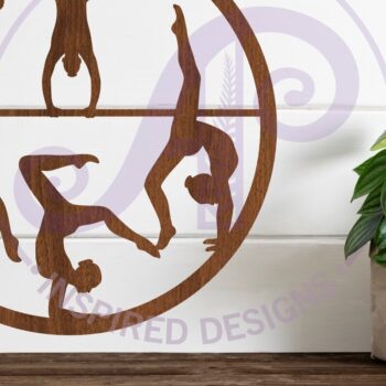 Intra απο ξύλο plywood 3mm-4mm πάχος - Gymnast Wall Art Sign, . Διάνυσμα Δίασταση 40x50 cm INTRAFABR-96909229 - Image 1