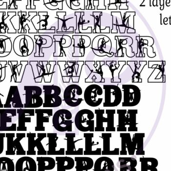 Intra απο ξύλο plywood 3mm-4mm πάχος - Γυμναστική Γυναικεία σιλουέτα γράμματα Δίασταση 30x20 cm INTRAFABR-94938556 - Image 4