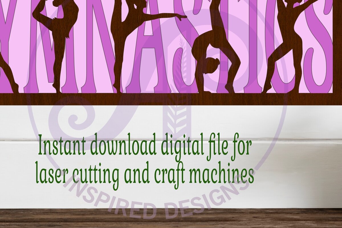 Intra απο ξύλο plywood 3mm-4mm πάχος - Gymnastics Layered Wall Art Sign,  Δίασταση 40x50 cm INTRAFABR-95885819