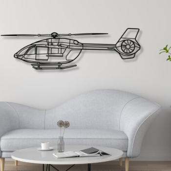 Intra απο ξύλο plywood 3mm-4mm πάχος - H145 Aircraft Laser Cut Silhouette Dxf Δίασταση 20x20 cm INTRAFABR-113662033 - Image 1