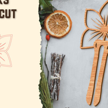 Intra απο ξύλο plywood 3mm-4mm πάχος - Στικς μαλλιών Floral κούρεμα με λέιζερ Δίασταση 30x20 cm INTRAFABR-122943368 - Image 1