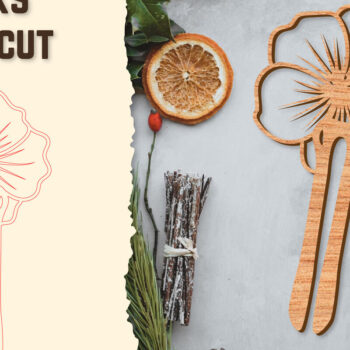 Intra απο ξύλο plywood 3mm-4mm πάχος - Μαλλιά Στικς Floral Κόψιμο με λέιζερ ΔΕΜΑΤΑ Δίασταση 30x20 cm INTRAFABR-122943449 - Image 11