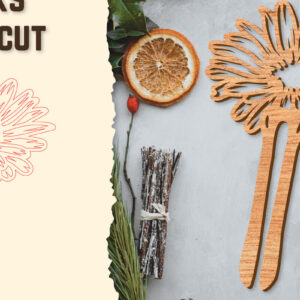 Intra απο ξύλο plywood 3mm-4mm πάχος - Στικς μαλλιών Floral κούρεμα με λέιζερ Δίασταση 30x20 cm INTRAFABR-122943108