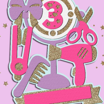 Intra απο ξύλο plywood 3mm-4mm πάχος - Hair Style Cake Topper 3D Δίασταση 20x20 cm INTRAFABR-119904435 - Image 1