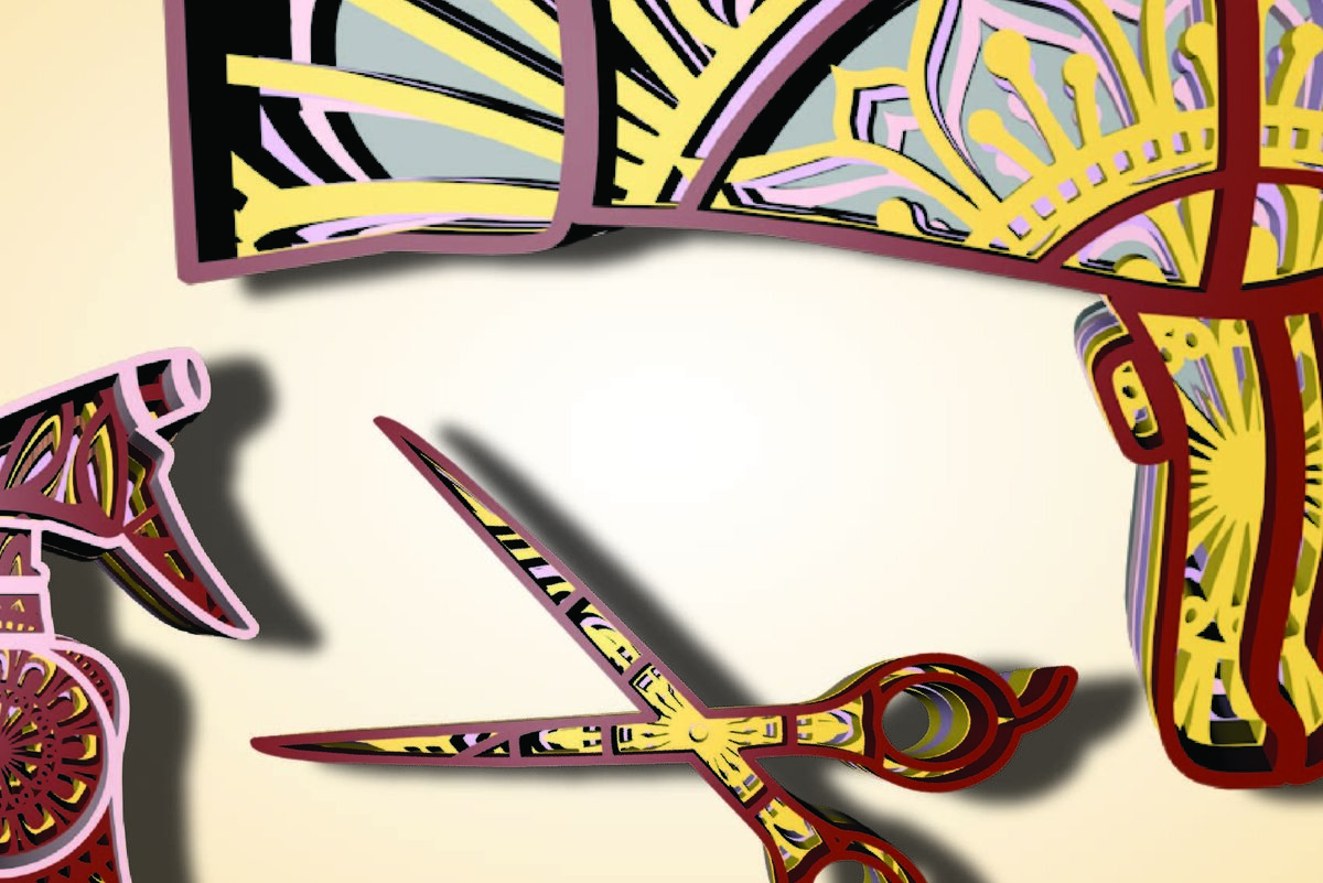 Intra απο ξύλο plywood 3mm-4mm πάχος - Εργαλεία μαλλιών, 4-5 στρώσεις, 3d Mandala Δίασταση 30x30 cm INTRAFABR-21302482