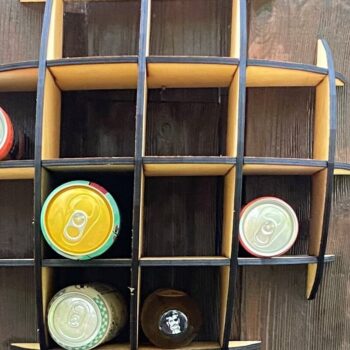 Intra απο ξύλο plywood 3mm-4mm πάχος - ράφι μισού κύκλου Δίασταση 30x20 cm INTRAFABR-36870093 - Image 1