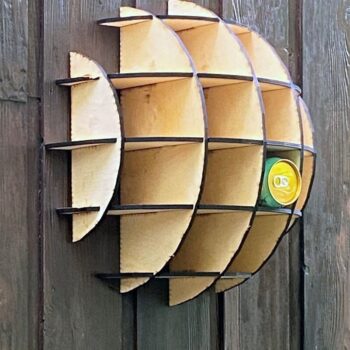 Intra απο ξύλο plywood 3mm-4mm πάχος - ράφι μισού κύκλου Δίασταση 30x20 cm INTRAFABR-36870093 - Image 2