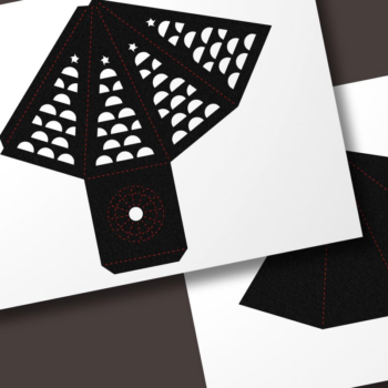 Intra απο ξύλο plywood 3mm-4mm πάχος - Φανάρι κώνου με μοτίβο μισών κύκλων  Δίασταση 5x2 cm INTRAFABR-41904774 - Image 1