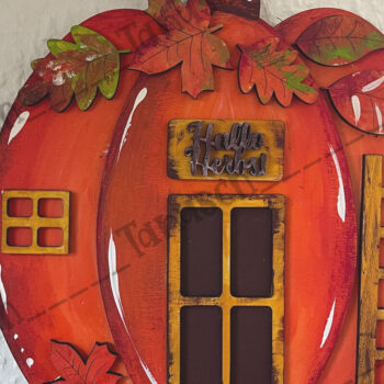 Intra απο ξύλο plywood 3mm-4mm πάχος - Hallo Fall Pumpkin Gnome House με λέιζερ Δίασταση 6x6 cm INTRAFABR-78191638 - Image 1