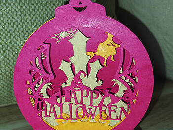 Intra απο ξύλο plywood 3mm-4mm πάχος - HALLOWEEN 3d Papercut Δίασταση 15x15 cm INTRAFABR-16778226 - Image 1