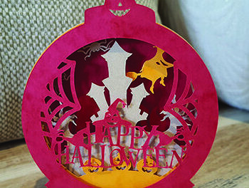 Intra απο ξύλο plywood 3mm-4mm πάχος - HALLOWEEN 3d Papercut Δίασταση 15x15 cm INTRAFABR-16778226 - Image 2