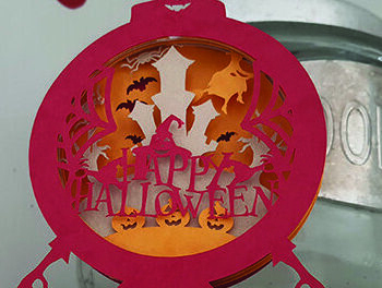 Intra απο ξύλο plywood 3mm-4mm πάχος - HALLOWEEN 3d Papercut Δίασταση 15x15 cm INTRAFABR-16778226 - Image 3