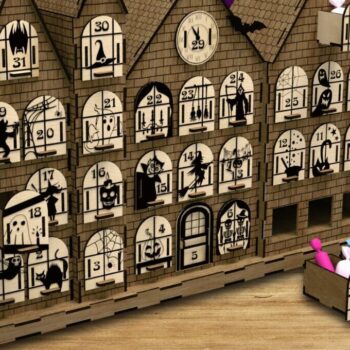 Intra απο ξύλο plywood 3mm-4mm πάχος - Ημερολόγιο για το Halloween Advent Δίασταση 15x15 cm INTRAFABR-103445273 - Image 1