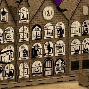 Intra απο ξύλο plywood 3mm-4mm πάχος - Ημερολόγιο για το Halloween Advent Δίασταση 15x15 cm INTRAFABR-103445273 - Image 2