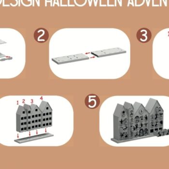 Intra απο ξύλο plywood 3mm-4mm πάχος - Ημερολόγιο για το Halloween Advent Δίασταση 15x15 cm INTRAFABR-103445273 - Image 4