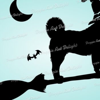 Intra απο ξύλο plywood 3mm-4mm πάχος - Halloween Akita Inu Spooky Dog Png Δίασταση 15x15 cm INTRAFABR-77795794 - Image 1