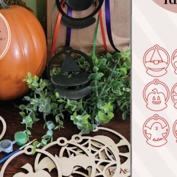 Intra απο ξύλο plywood 3mm-4mm πάχος - Ετικέτες τσάντα αποκριών Στρογγυλό λέιζερ Δίασταση 15x15 cm INTRAFABR-72246874 - Image 5