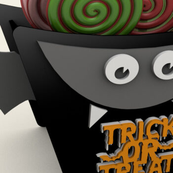 Intra απο ξύλο plywood 3mm-4mm πάχος - Πρότυπο αποκοπής τσάντας καραμέλας αποκριών νυχτερίδας Δίασταση 2x5 cm INTRAFABR-106215296 - Image 1