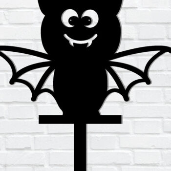 Intra απο ξύλο plywood 3mm-4mm πάχος - Halloween Bat Metal Garden Yard Stakes Δίασταση 3600x3600 cm INTRAFABR-101276808 - Image 3