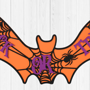 Intra απο ξύλο plywood 3mm-4mm πάχος - Σημάδι, κόλπο ή κέρασμα για το Halloween Bat Δίασταση 15x15 cm INTRAFABR-104354364 - Image 1