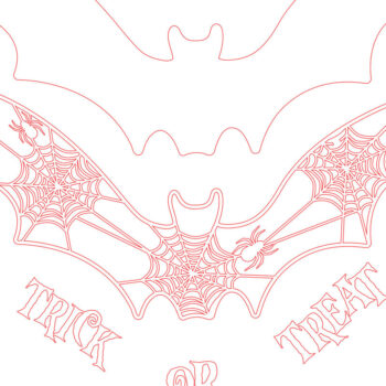 Intra απο ξύλο plywood 3mm-4mm πάχος - Σημάδι, κόλπο ή κέρασμα για το Halloween Bat Δίασταση 15x15 cm INTRAFABR-104354364 - Image 2