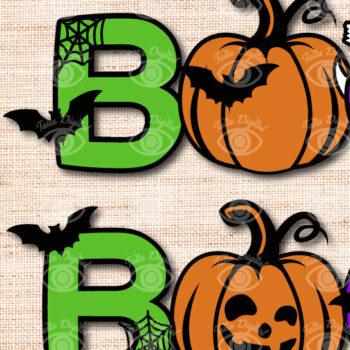 Intra απο ξύλο plywood 3mm-4mm πάχος - Σχέδιο κολοκύθας Halloween Boo Ghost Δίασταση 15x15 cm INTRAFABR-77441572 - Image 1