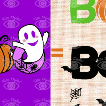 Intra απο ξύλο plywood 3mm-4mm πάχος - Σχέδιο κολοκύθας Halloween Boo Ghost Δίασταση 15x15 cm INTRAFABR-77441572 - Image 2